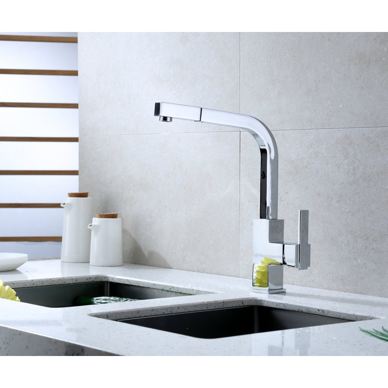 Ultra Faucets Icon Pull Out Kitchen Faucet, Chrome