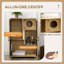Maison pour chat de luxe avec roulettes PawHut, cage pour chat Catio-1404405614