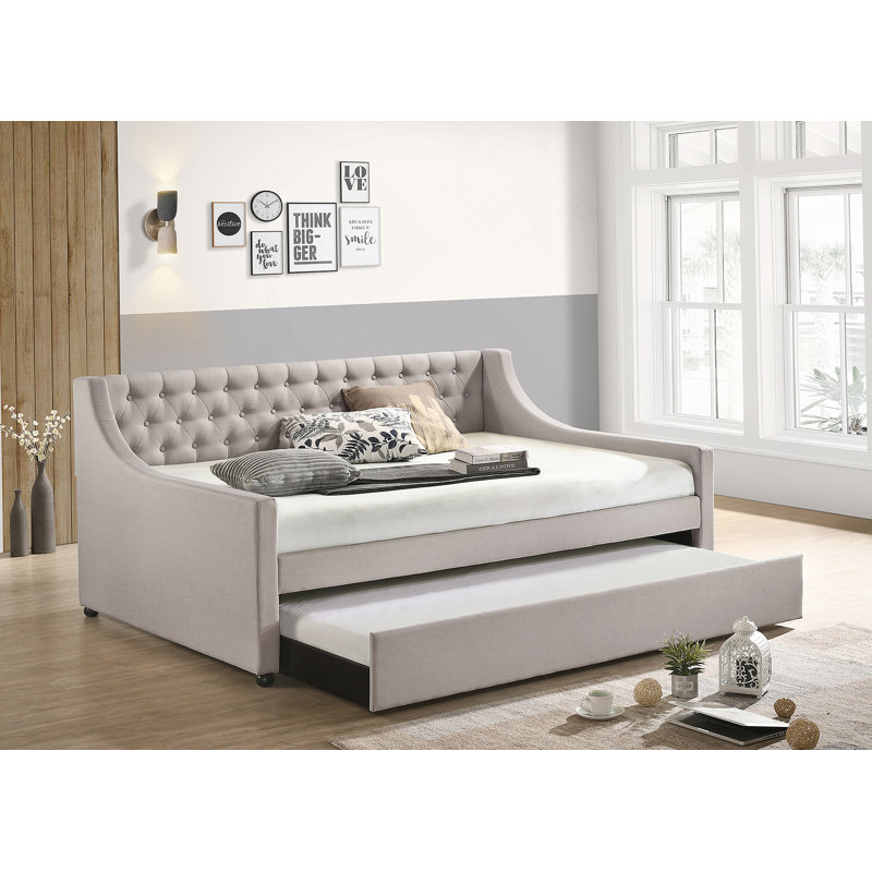 Upholstered Daybed with Twin Trundle