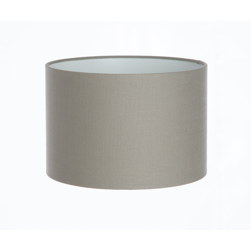 Linen Drum Lamp Shade ( Screw On ), Dove Grey, 23cm H x 35cm W x 35cm D