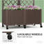 Boîte à fleurs d'extérieur élégante, lit de jardin surélevé mobile-117364424