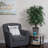 4' Artificial Ficus Bush, Black Plastic Pot