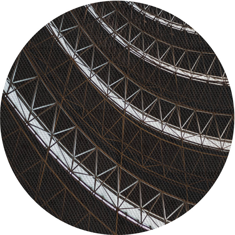 Geometric Indoor Rug, Round 6'