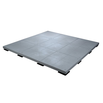 120" L x 120" W Composite Interlocking Deck Kit - Flint Grey