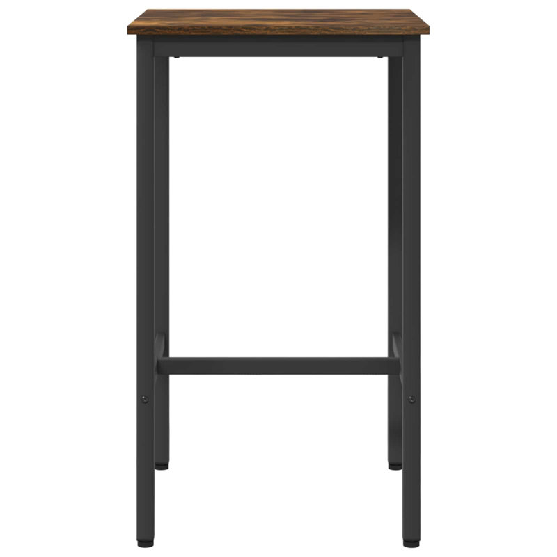 Dining Table, 90cm H x 52cm W x 52cm D, Black / Smoked Oak