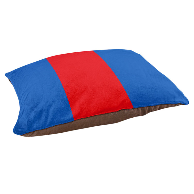 Oreiller Syracuse, Très grand (l 50 po x P 40 po x H 7 po), Bleu / rouge / bleu