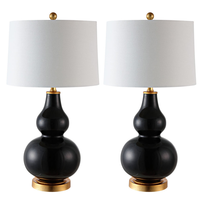 Ensemble de 2 lampes de table Tamara, Noir, noir, noir, noir
