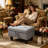 Tufted Upholstered Linen Storage Ottoman with Hidden Compartment-727650032