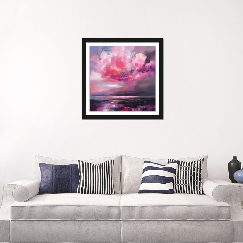 «Dispersing Magenta», reproduction sur toile, H 37 po x l 37 po x p 1,5 po, Pas de tapis, Toile tendue