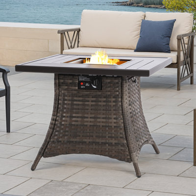 Table de foyer d'extérieur au propane H 25,6 po x l 31,7 po Darrach