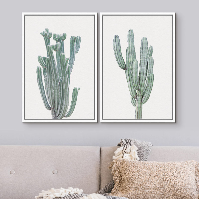 Cactus du désert du sud-ouest vert Photographie Nature sauvage Photographie Plan rapproché Rustique, Blanc, H 36 po x l 24 po