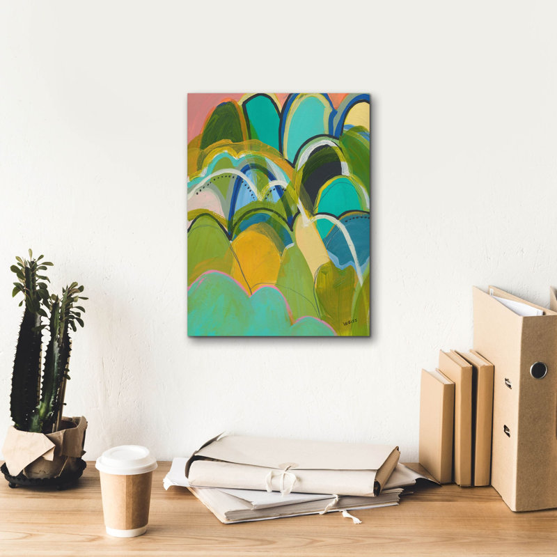 «Break On Through No. 1» par Jan Weiss, art mural sur toile, H 16 po x l 12 po x P 0,75 po