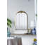 Miroir mural arqué avec cadre en métal doré-235748135