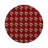 Xmas Ornament Red Round Beaded Placemat Smooth