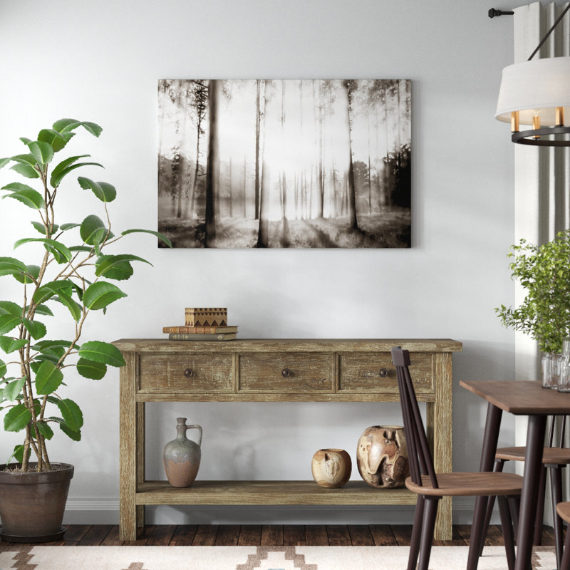 Sunrise in the Pines by James McLoughlin - Photograph Print, 81cm H x 122cm W, Black Floater Framed