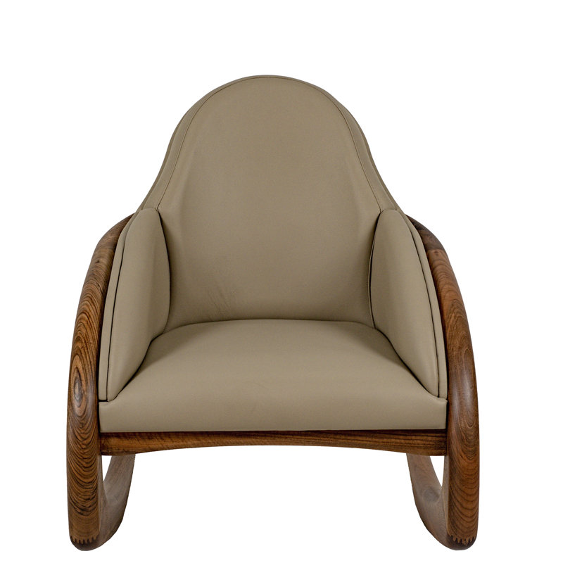 Chaise berçante en bois massif