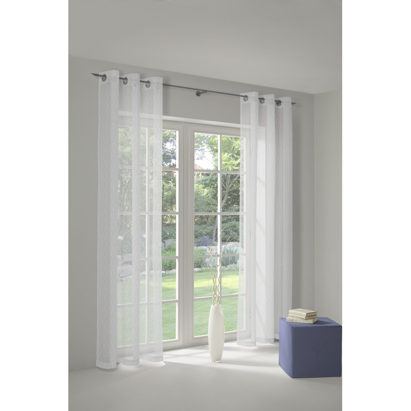 Morgantown Semi Sheer Curtain Single Panel, 245 x 450cm