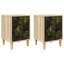 36cm W Engineered Wood Bedside Table