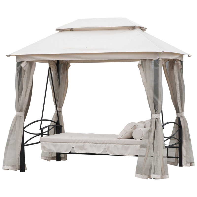 Aysia 3 Person Porch Swing with Canopy