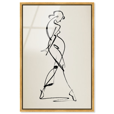 « Beau beauté I », impression acrylique encadrée, art mural minimaliste par Art Remedy, cadre doré, 30 x 45 cm