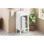 Armoire de salle de bain de style français 18 pouces avec rangement, lavabo en céramique, tablette réglable, charnières à fermeture douce pour les petits espaces-816414688