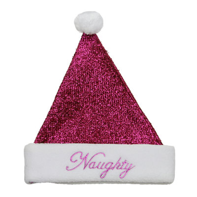 Accessoire de déguisement de père Noël 21 po rose et blanc pour chat