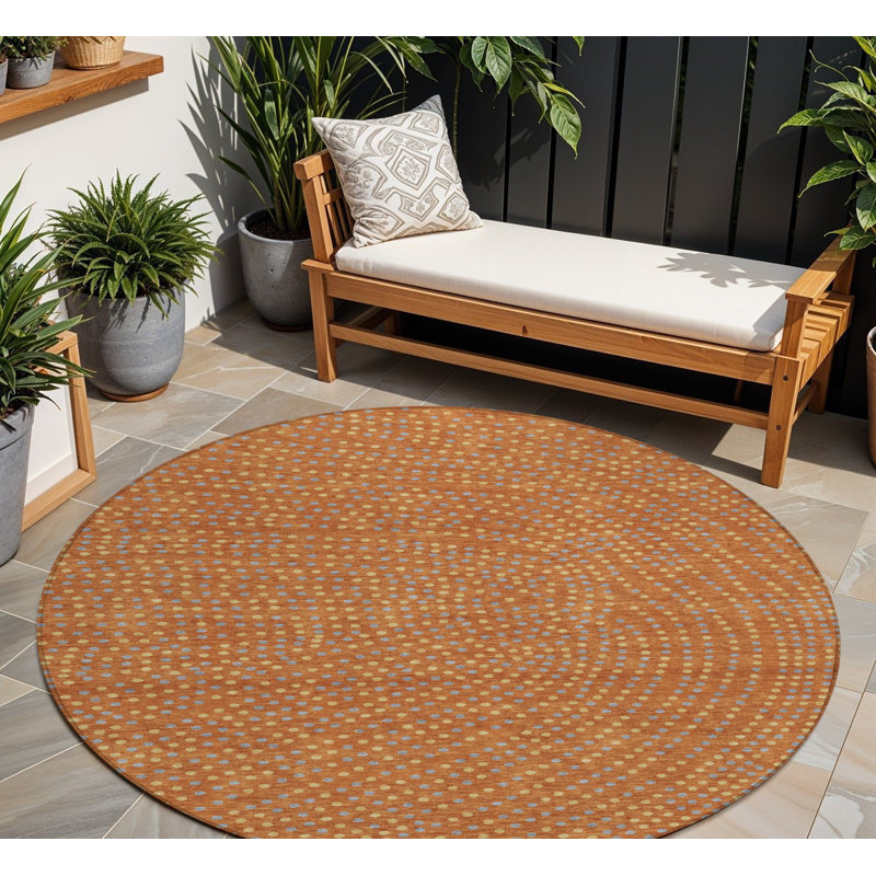 Tapis intérieur lavable à pois 8 po