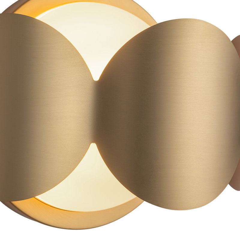 Ciel 1 - Light Flush Mounted Sconce, Gold, White/Brushed Gold