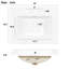 Meuble-lavabo moderne avec lavabo en céramique, porte à fermeture douce, tablette de porte double couche et 3 tiroirs-944290313