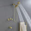 3 Handle Tub Shower Faucet Set Shower System with Tub Spout Kit-93055623