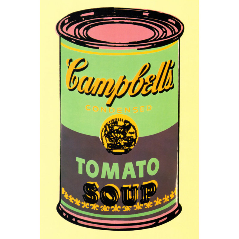 Campbell's Soup Canette, 1950 (vert et mauve), H 24 po x l 16 po