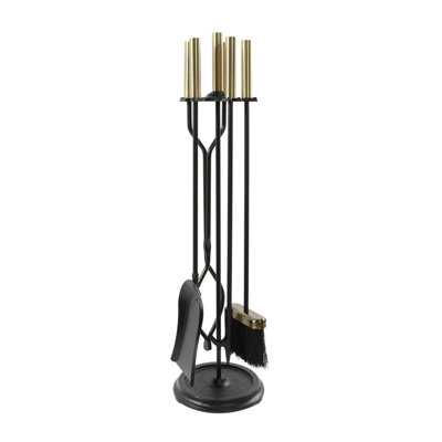 Ensemble d’outils de cheminée en fer 5 pièces Bonnett