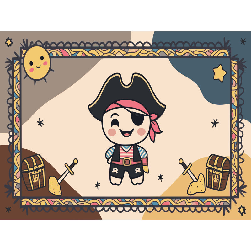 Tapis pour enfants Sunside Sails Pirates, Rectangle 7 pi x 9 pi