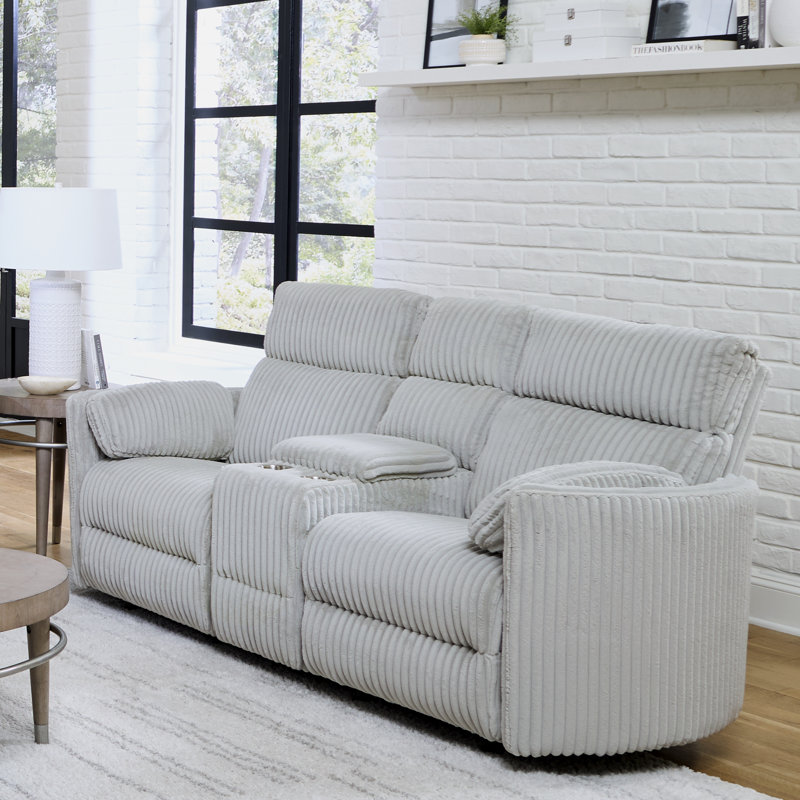 Causeuse inclinable rembourrée 79 po Bre, Gris Mega