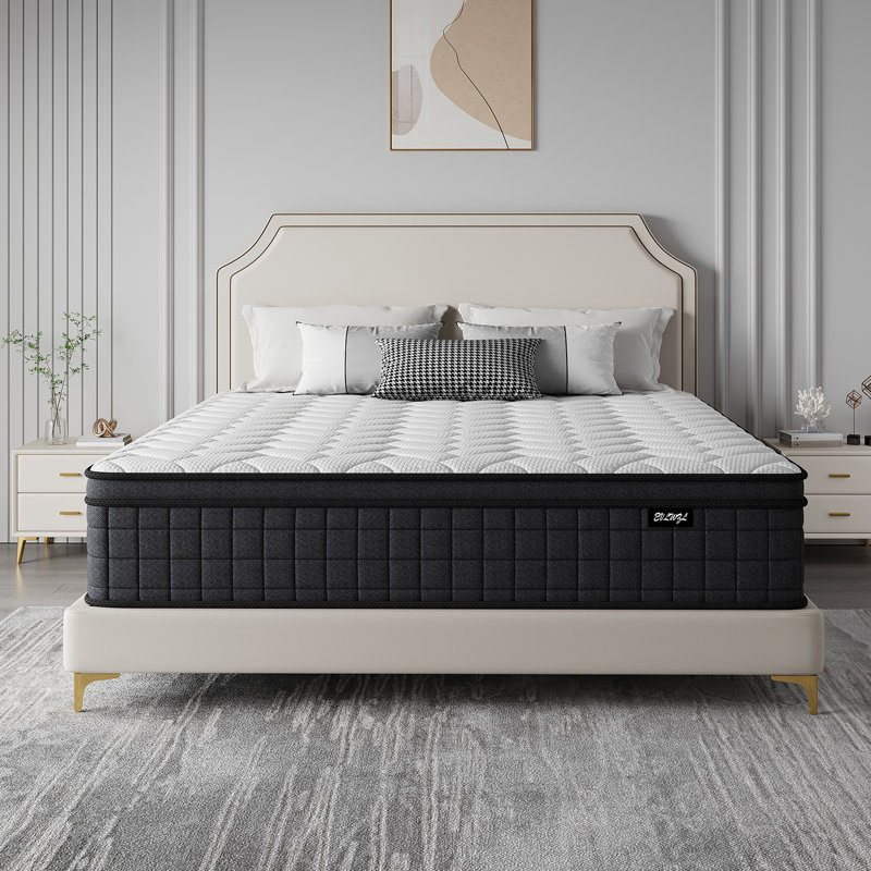 12'' Medium Firm Hybrid Mattress – Pocket Springs, Motion Isolation & CertiPUR-US, Twin, 12"