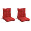 Ensemble de 2 coussins de chaise à dossier bas vidaXL en tissu rouge Oxford (100% polyester)-2026938409-2066229886