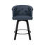 Tabouret de comptoir pivotant rembourré avec structure en métal-1927740137