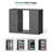 53" Fluted Coffee Bar Cabinet with Mini Fridge Space & Power Outlet
