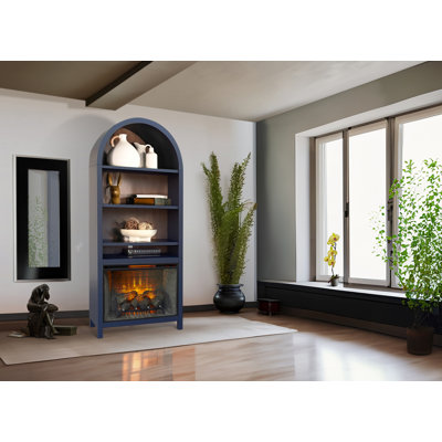 37"W Arch Accent Cabinet with Electric Heater 