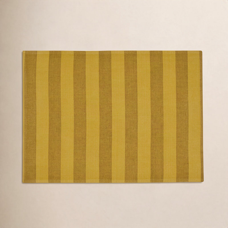Napperon Essential rayé - ensemble de 4, Moutarde / bronze
