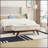 Teddy wool fabric, solid wood feet for solid weighing, and bed end stool with storage function