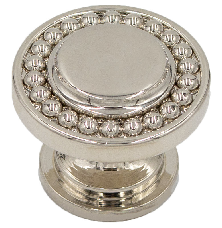 Perlina Mushroom Knob, Satin Brass