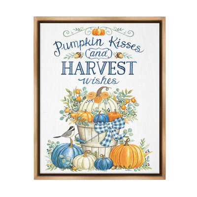 «Harvest Wishes Pumpkins» par Deb Strain sur toile