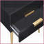 Table basse compacte noire et dorée avec 2 tiroirs, multi-usage pour les petits espaces-1028903835