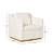 Modern Farmhouse Easy Assembly Upholstered Swivel Armchair-47944558