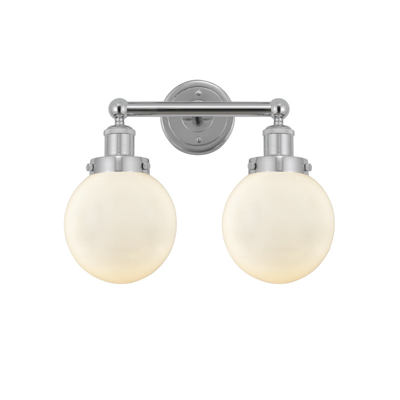 Alphonsa 2 - Light Dimmable Vanity Light, Matte White, Polished Chrome