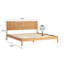 Lit plateforme en bois massif avec tête de lit Led-364890653-364890652