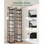 Vertical Shoe Rack, Shoe Shelves, Wood Shoe Organizer for Closet, Entryway, Shoe Tower for Small Spaces, Free Standing, Adjustable, with 2 Hooks-1987207112-1994503924