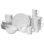 Cheers White 40-Piece Porcelain Dinnerware Set, Service for 8