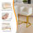 Modern Bar Stools, 26 inch Velvet Counter Height Bar Stools With Comfy Backrest And Arms, Gold Metal Frames For Counter, Kitchen Island, Pub-2007576584-2007576585